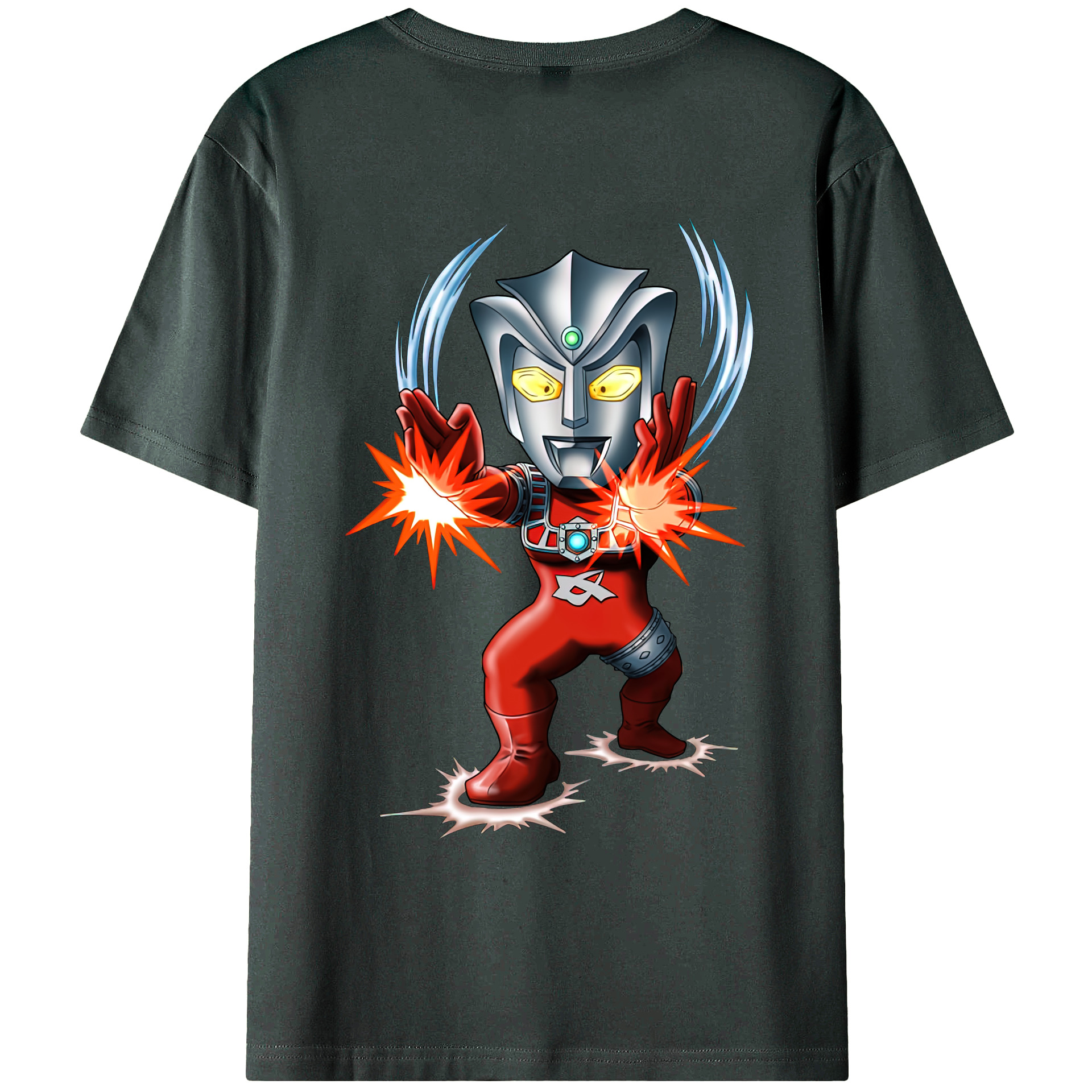 （画像用） ウルトラマン Ultraman 綿100％ メンズ半袖Tシャツ（バックプリント） 通気性
